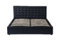 房状の頭板の純木の実線の形付きの現代様式の設計ソファーをダブル・ベッド